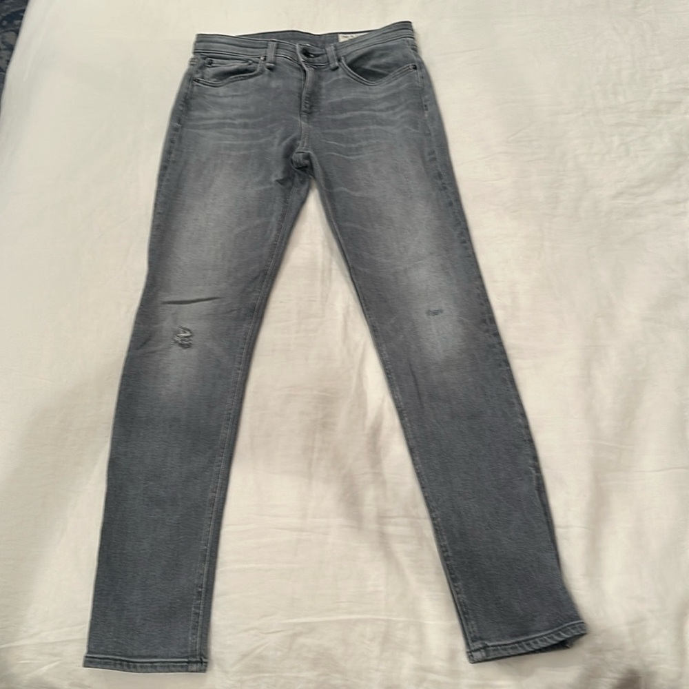 Rag & Bone Cate mid-rise ankle skinny. Size 25. Grey wash.